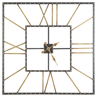 Thames - Black / Gold Finish - Wall Clock