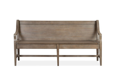Paxton Place - Bench With Back - Dovetail Gray