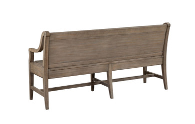 Paxton Place - Bench With Back - Dovetail Gray
