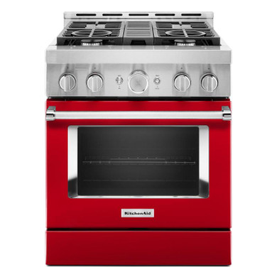 KitchenAid® 30'' Smart Commercial-Style Gas Range with 4 Burners KFGC500JPA
