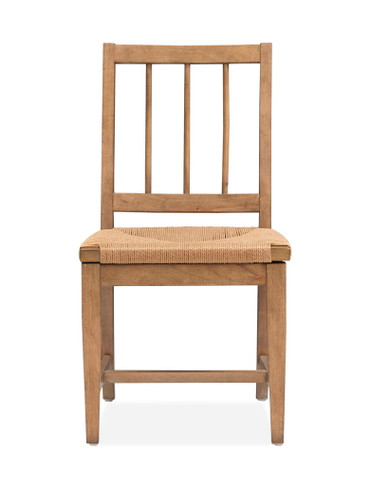 Lindon - Dining Side Chair With Paper Cord Seat (Set of 2) - Light Brown