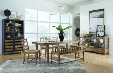 Lindon - Dining Side Chair With Paper Cord Seat (Set of 2) - Light Brown