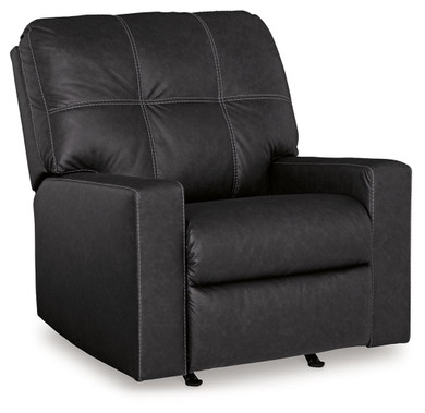 Barlin Mills - Rocker Recliner - Faux Leather - Carbon