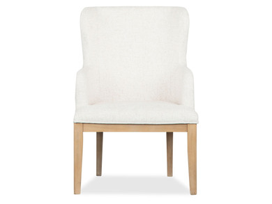 Somerset - Dining Arm Chair With Upholstered Seat & Back (Set of 2) - Butternut and Omari Natural