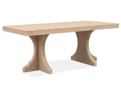 Somerset - Trestle Dining Table - Butternut and Omari Natural