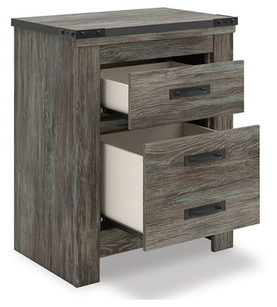 Frandern - Two Drawer Night Stand - Gray