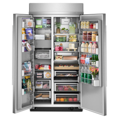 Kitchenaid® 25.5 Cu. Ft. 42" Built-In Side-by-Side Refrigerator with Platinum Interior KBSN742SPS