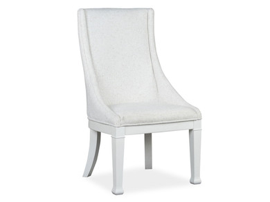 Kingston - Upholstered Host Chair (Set of 2) - Whisper White And Cerused Nutmeg