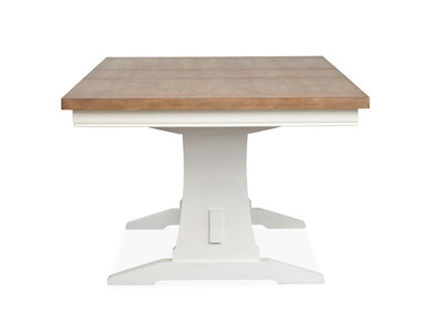 Kingston - Extendable Trestle Dining Table - Whisper White And Cerused Nutmeg