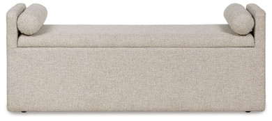 Galliden - Large Upholstered Dining Room Bench - Beige