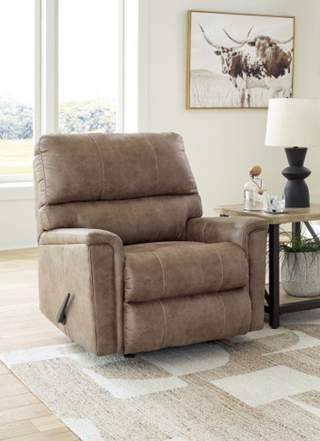 Navi - Rocker Recliner - Faux Leather - Fossil