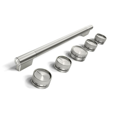 Stainless Steel Handle and Knob Hardware Accessory Kit for KitchenAid® 30" Commercial-Style Induction Range W11774736