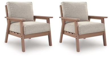 Grover Beach - Lounge Chair With Cushion (Set of 2) - Driftwood