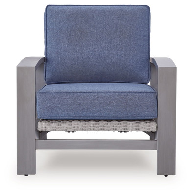 Half Moon Beach - Spring Lounge Chair - Blue / Gray