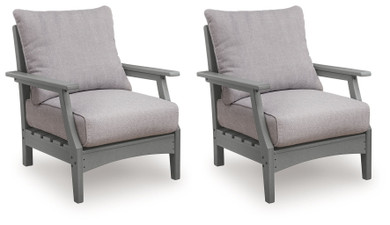 Cove Beach - Lounge Chair With Cushion (Set of 2) - Gray
