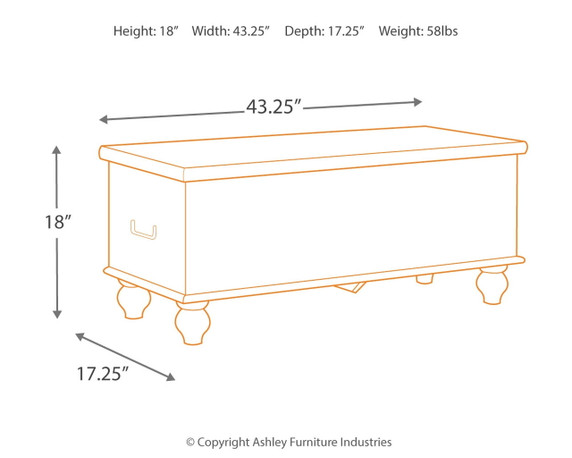 Fossil Ridge - Storage Bench - Beige
