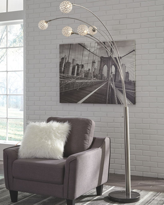 Winter - Metal Arc Lamp  - Silver Finish