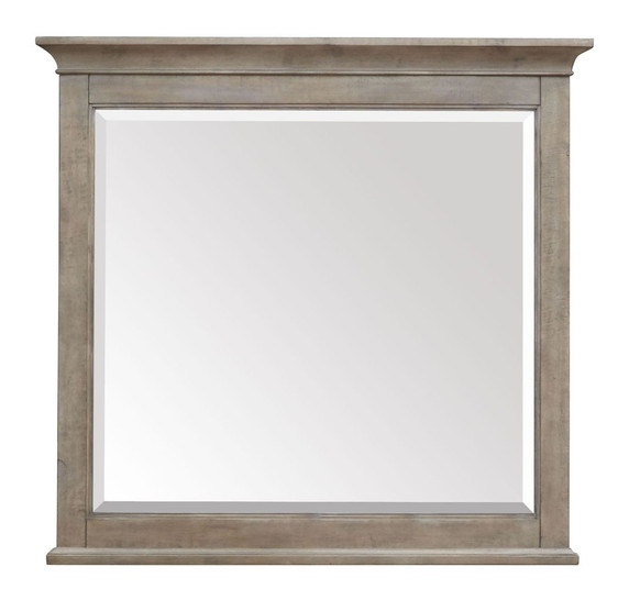 Paxton Place - Wood Landscape Mirror - Dove Tail Grey