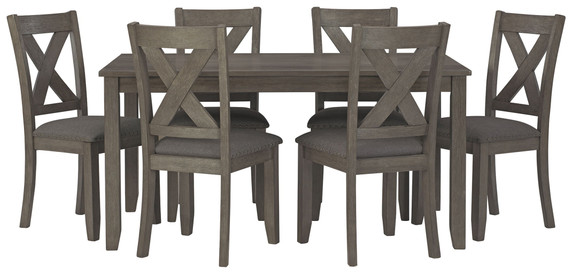 Caitbrook - RECT DRM Table Set (Set of 7) - Gray