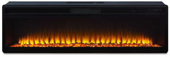 Entertainment Accessories - Wide Fireplace Insert - Black