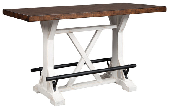 Valebeck - White / Brown - Rectangular Dining Room Counter Table Valebeck - White / Brown - Rectangular Dining Room Counter Table