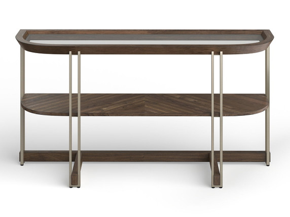 Elora - Demilune Sofa Table - Walnut