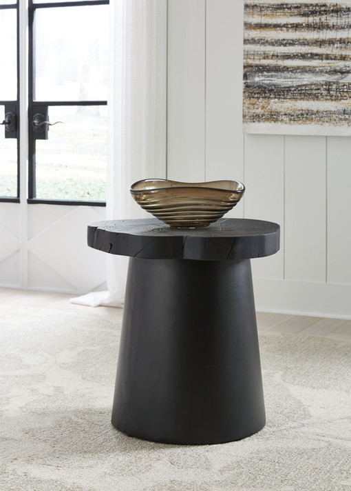 Wimbell - Round End Table - Black
