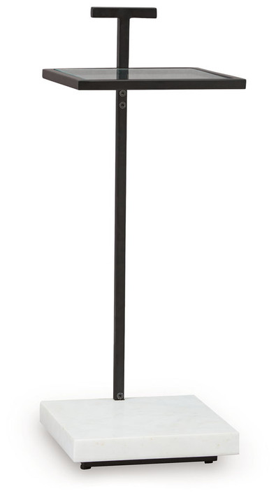 Mannill - Accent Table - Black / White