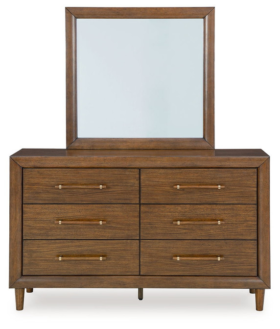 Lyncott - Dresser And Mirror - Brown