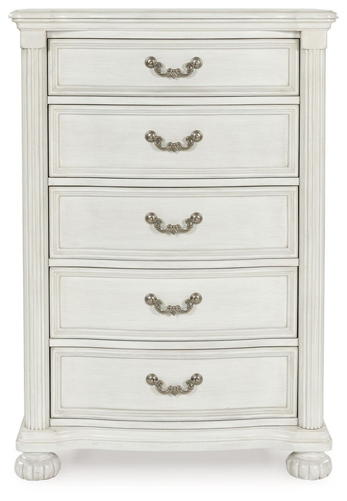 Montelaine - Five Drawer Chest - Antique White