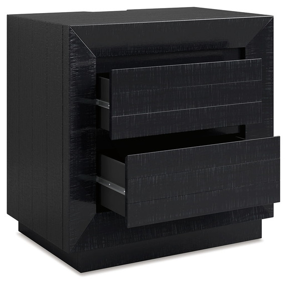 Londer - Two Drawer Night Stand - Black