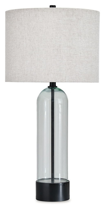 Kerrbrook - Glass Table Lamp - Clear / Black