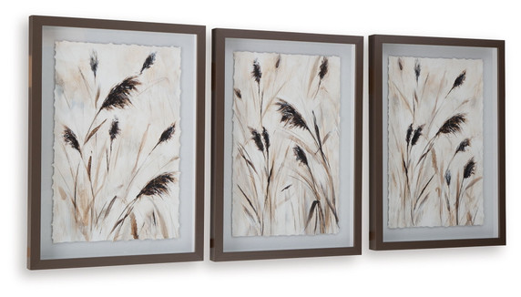 Honslow - Brown / Black / White - Wall Art Set (Set of 3)