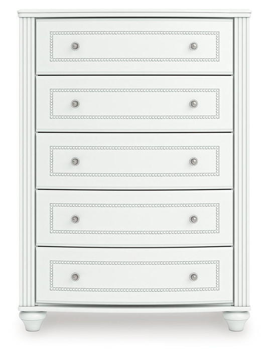 Kozlani - Five Drawer Chest - White