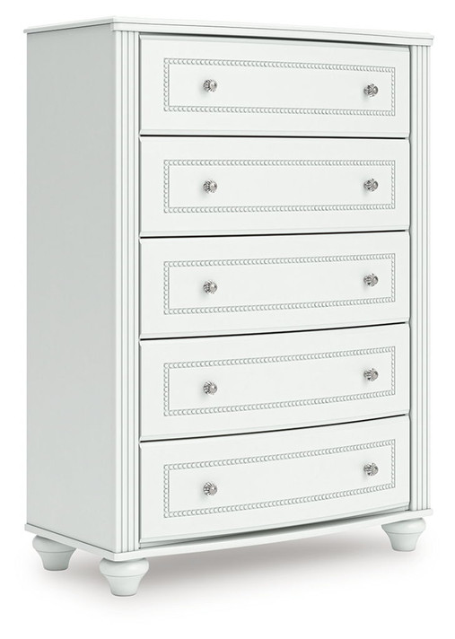 Kozlani - Five Drawer Chest - White