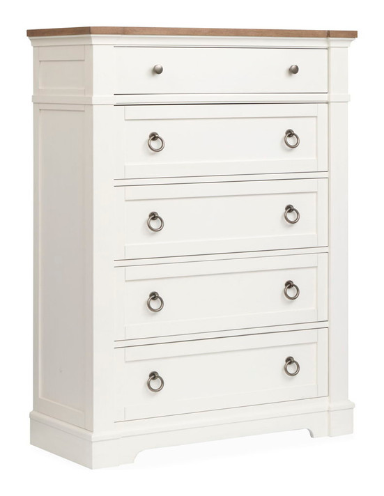Kingston - Drawer Chest - Whisper White And Cerused Nutmeg