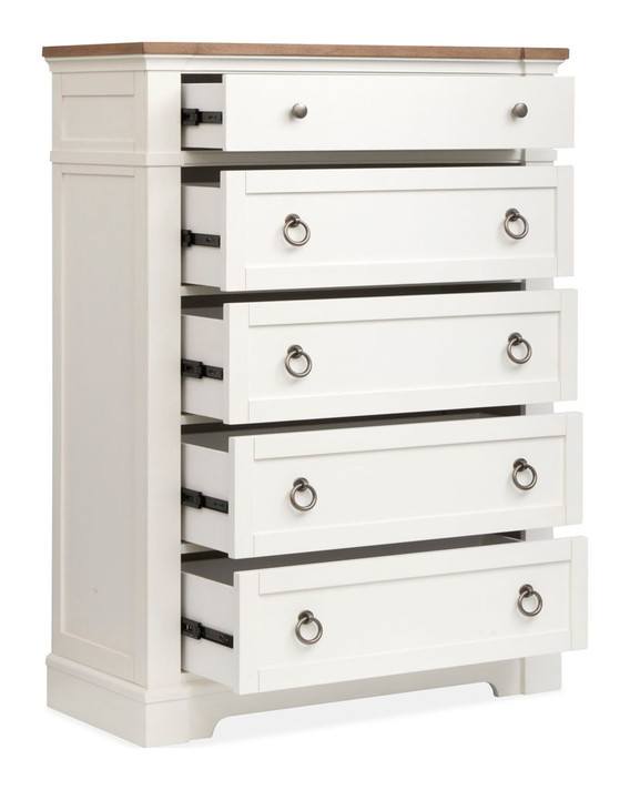 Kingston - Drawer Chest - Whisper White And Cerused Nutmeg