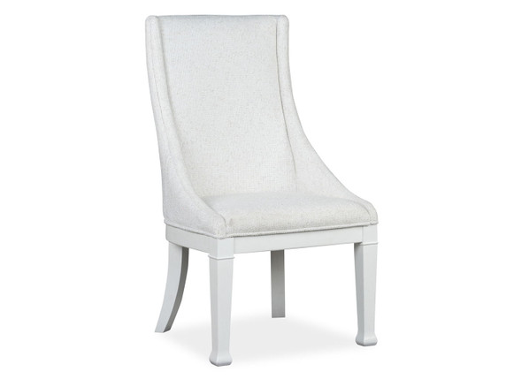 Kingston - Upholstered Host Chair (Set of 2) - Whisper White And Cerused Nutmeg