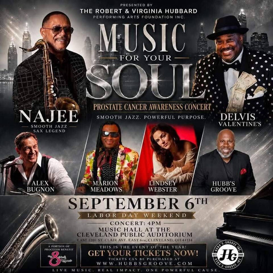 ADA ACCESSIBLE SEATING NOTICE

Please note: This seating section is reserved for ADA-accessible seating only for the September 6 Music for Your Soul: Prostate Cancer Awareness Concert.

Featuring an incredible lineup:
Najee • Alex Bugnon • Marion Meadows • Lindsey Webster • Hubb’s Groove

We appreciate your cooperation in keeping these seats available for guests who require accessible seating.