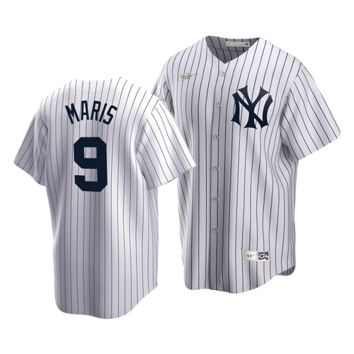 Men'S New York Yankees Roger Maris #9 Cooperstown Collection White Home Jersey