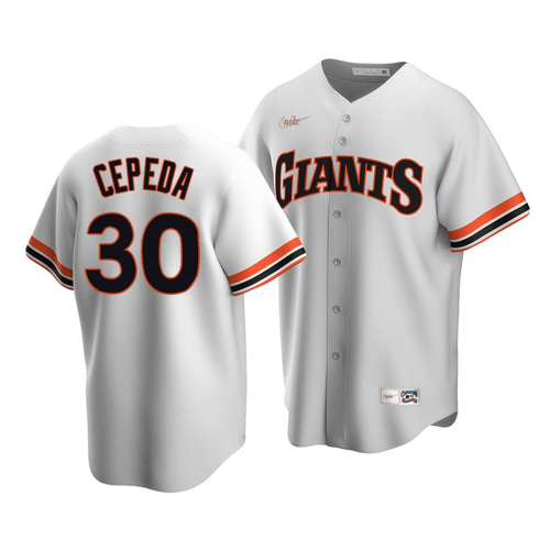 Men'S San Francisco Giants Orlando Cepeda #30 Cooperstown Collection White Home Jersey