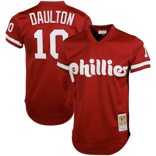 Men'S Philadelphia Phillies Darren Daulton Mitchell & Ness Red Cooperstown Collection Big & Tall Mesh Batting Practice Baseball Jersey Mlb Baseball Jersey387