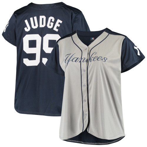 Women'S Aaron Judge Gray/Navy New York Yankees Plus Size Jersey