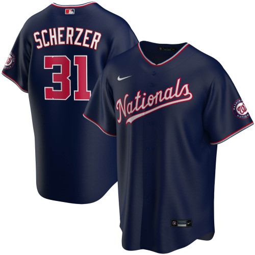 Men'S Nike Replica Max Scherzer Navy Washington Nationals Alternate Replica Player Name Jersey
