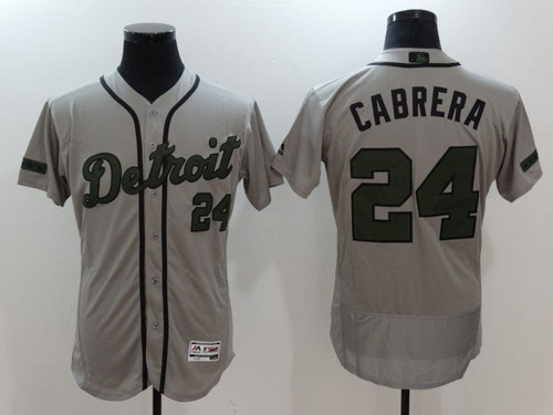 Detroit Tigers Miguel Cabrera #24 Grey Mlb Throwback Jersey