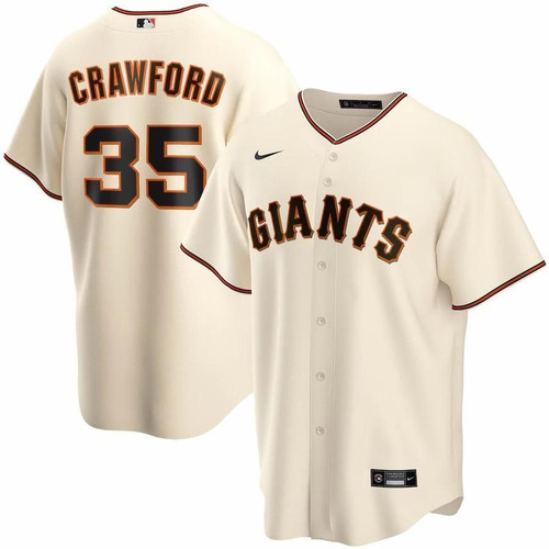 Brandon Crawford San Francisco Giants Home 2021 Replica Player Cream 3D Jersey