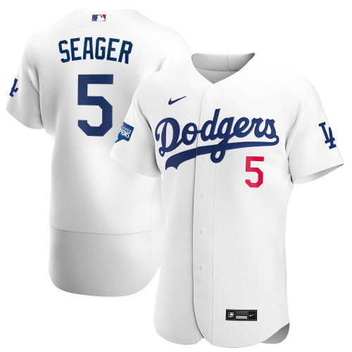 Men'S Nike Replica Corey Seager White Los Angeles Dodgers 2020 World Series Champions Home  Player Jersey