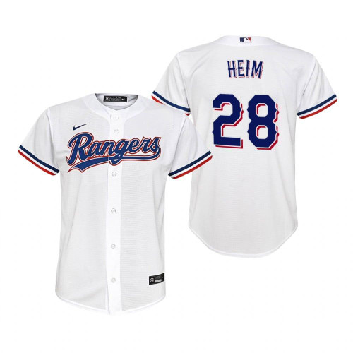 Texas Rangers #28 Jonah Heim 2020 White Jersey Gift For Rangers Fans