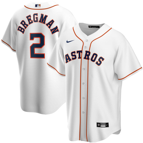 Nike Replica Alex Bregman White Houston Astros Home 2020 Replica Player Jersey