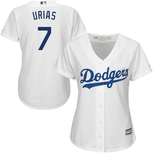 Julio Urias Los Angeles Dodgers Majestic Womens Home Cool Base Player Jersey Jersey White 2021